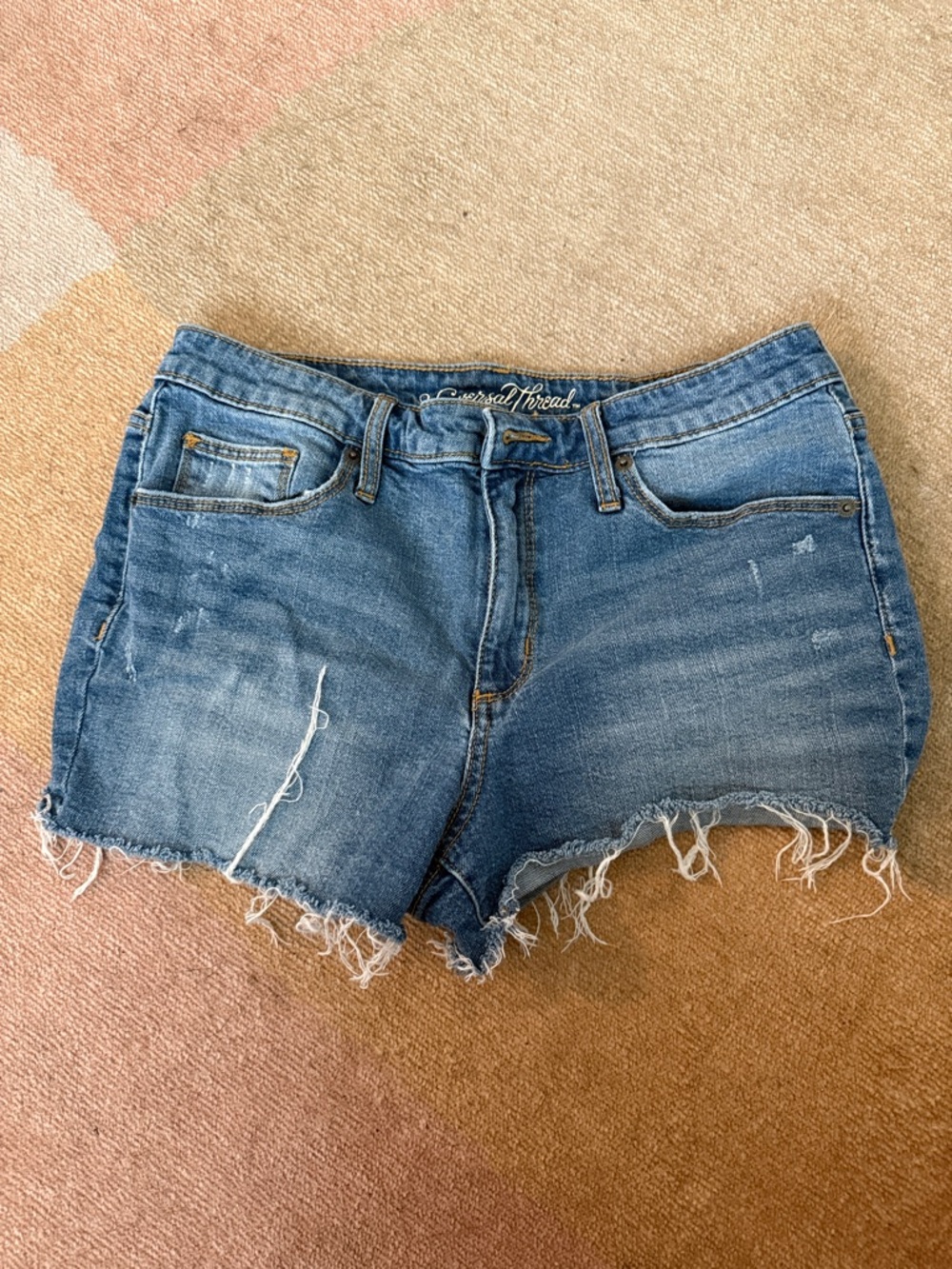 Universal Thread Distressed Medium Blue Denim Cutoff Shorts